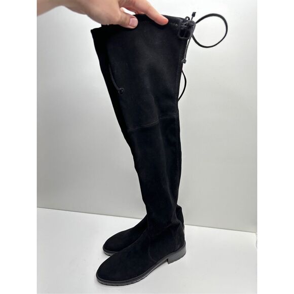 Stuart Weitzman Over The Knee Boots Womens 10 Black Vanland Suede New $950 MSRP - Picture 4 of 12